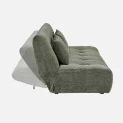 Sofá cama de tela chenilla, 3 plazas