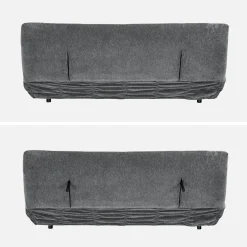Sofá cama de tela chenilla, 3 plazas