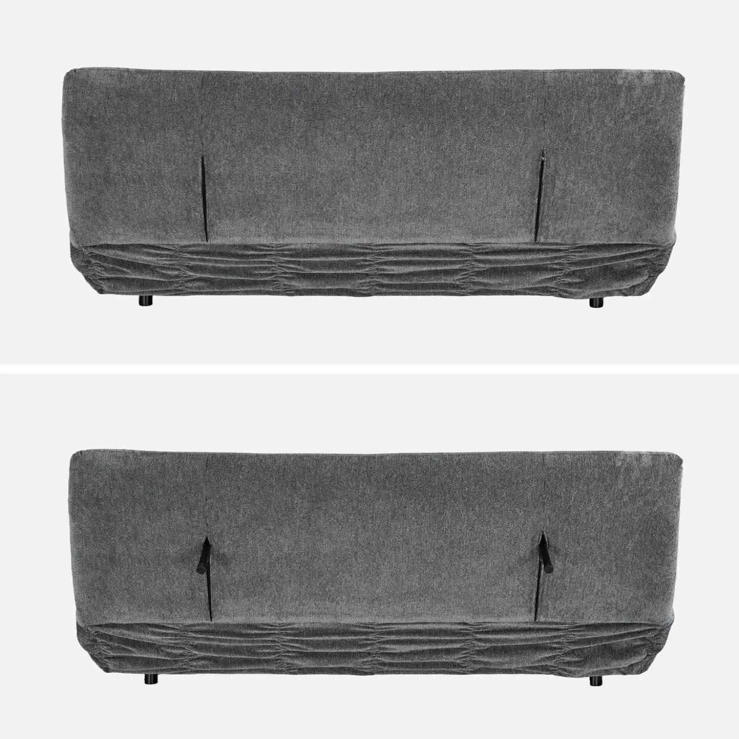 Sofá cama de tela chenilla, 3 plazas
