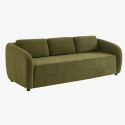 Sofá cama de tela chenilla, 3 plazas