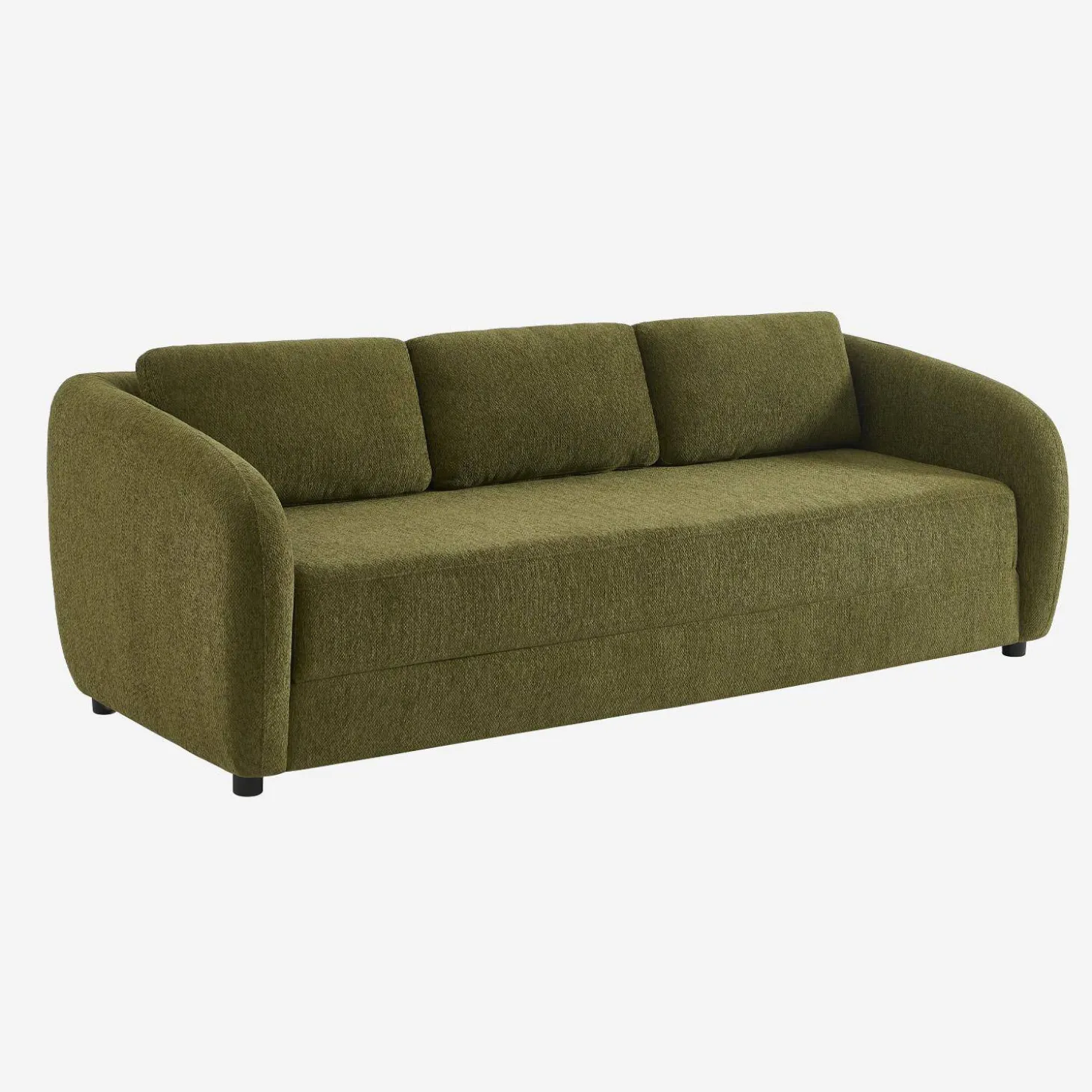 Sofá cama de tela chenilla, 3 plazas