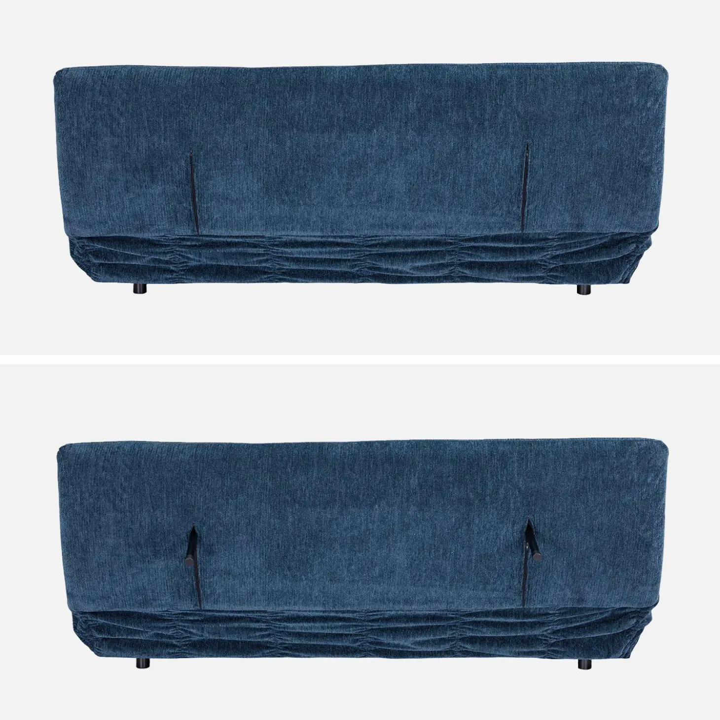 Sofá cama de tela chenilla, 3 plazas