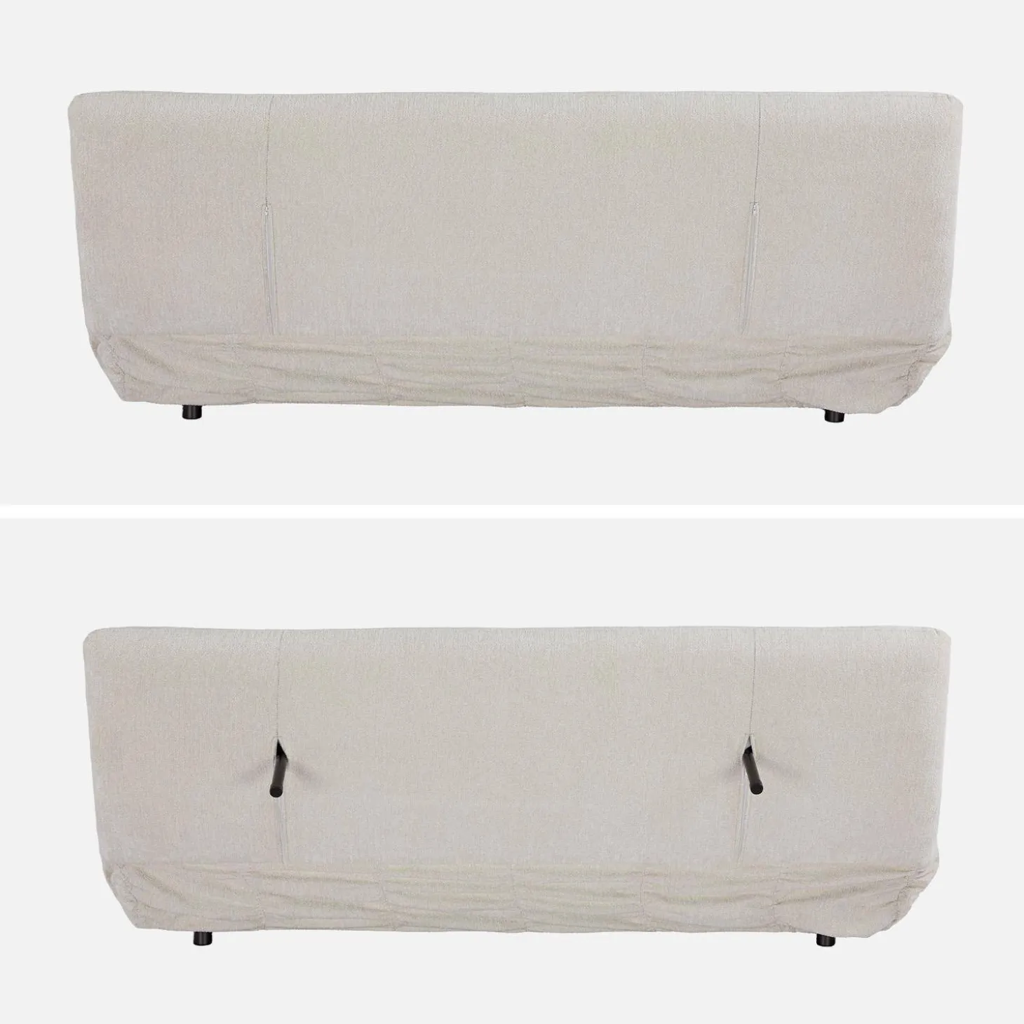Sofá cama de tela chenilla, 3 plazas