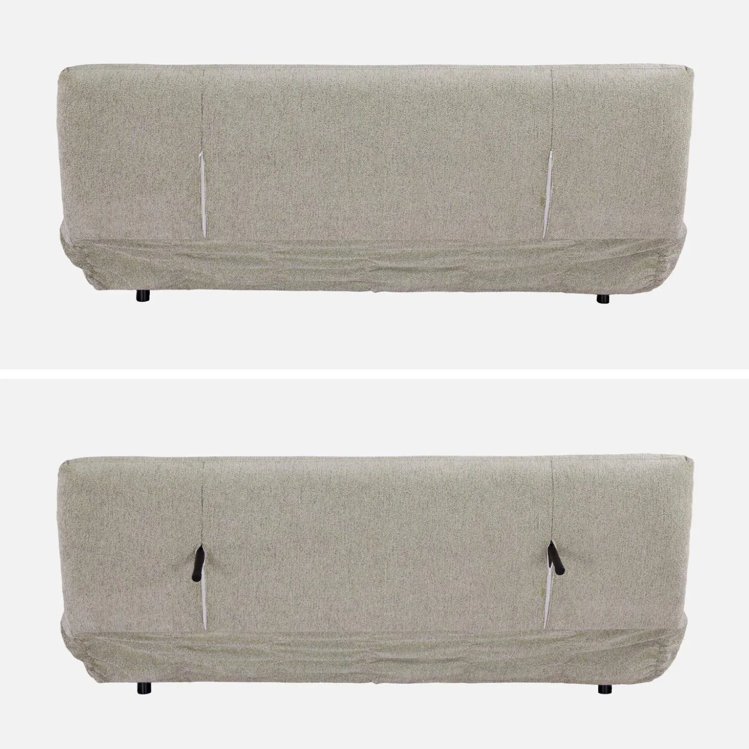 Sofá cama de tela chenilla, 3 plazas