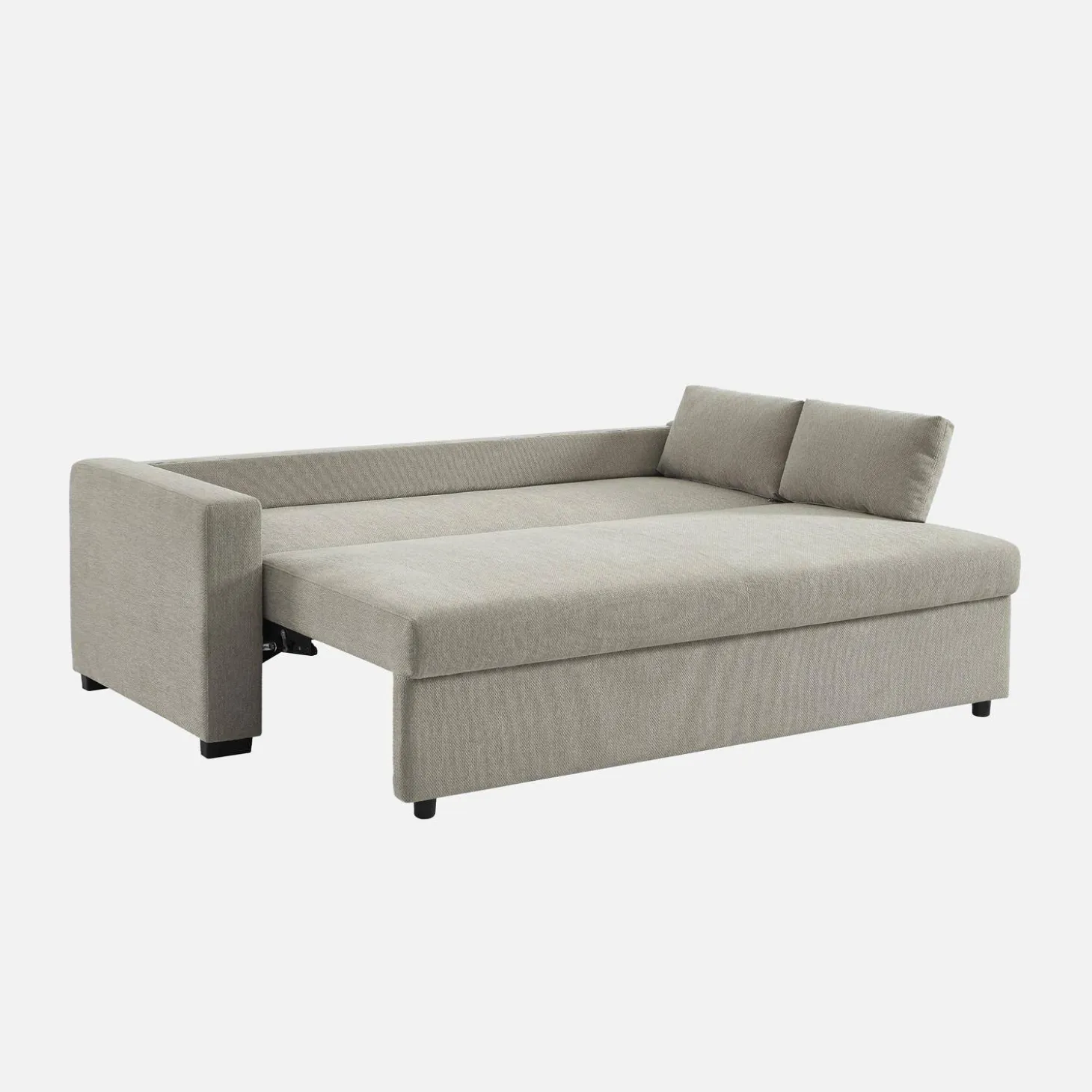 Sofá cama de tela liso de 3 plazas