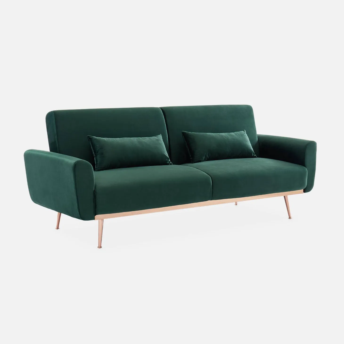 Sofá cama de terciopelo, 3 plazas