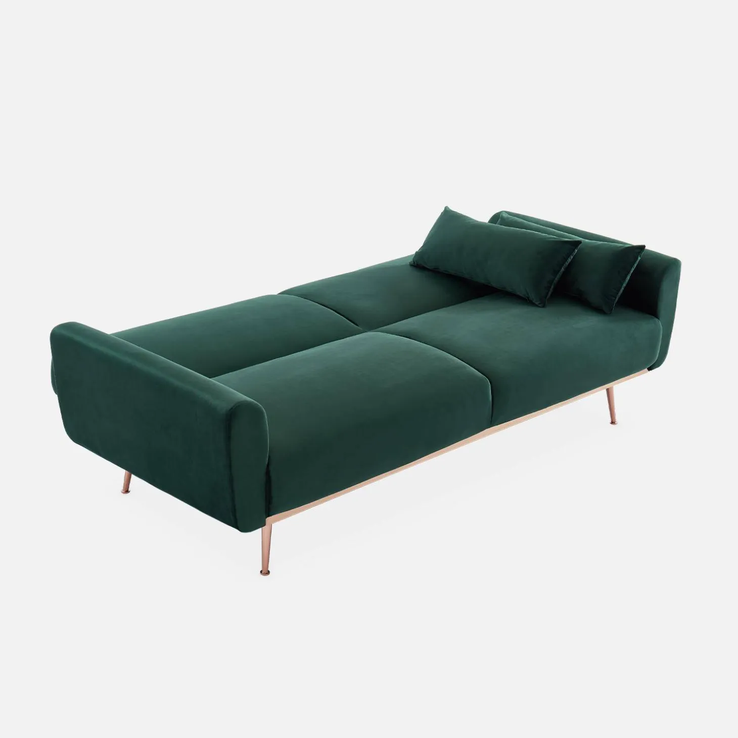 Sofá cama de terciopelo, 3 plazas