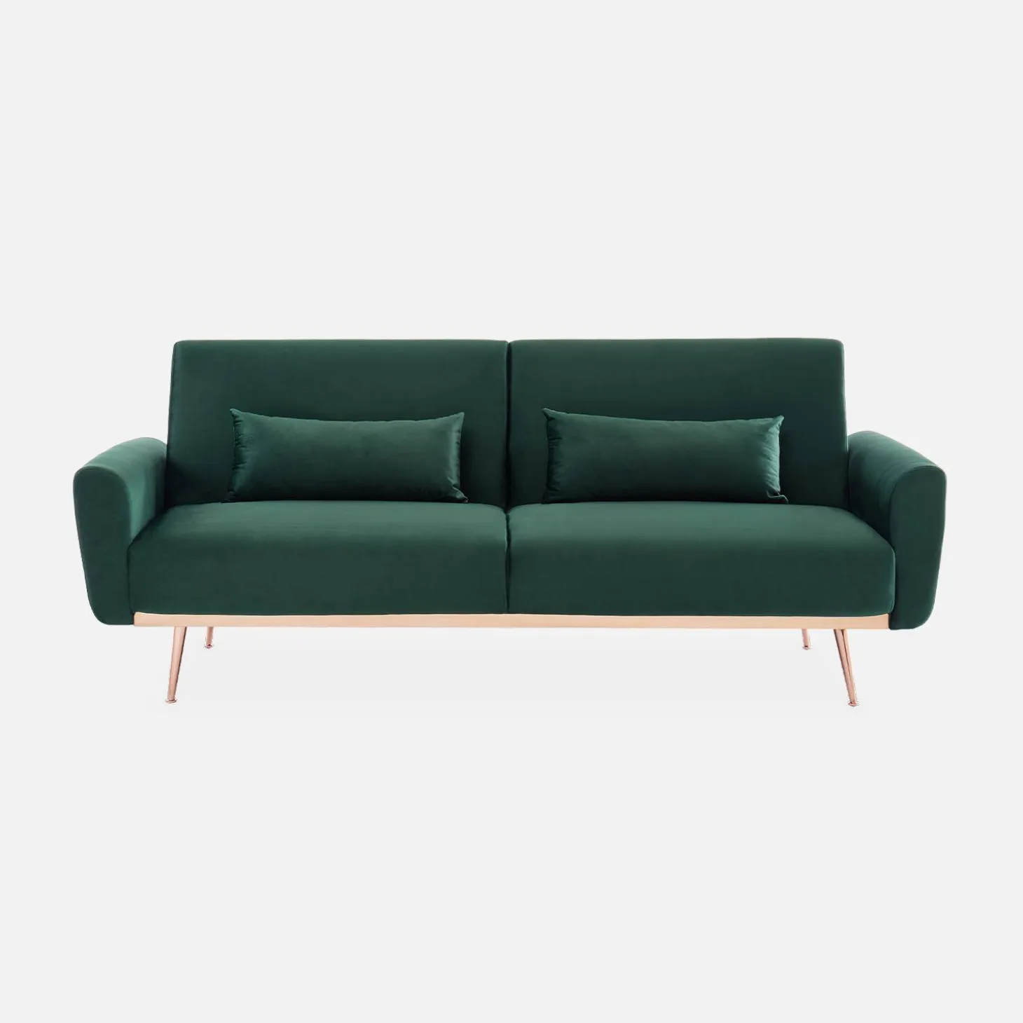 Sofá cama de terciopelo, 3 plazas
