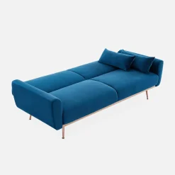 Sofá cama de terciopelo, 3 plazas