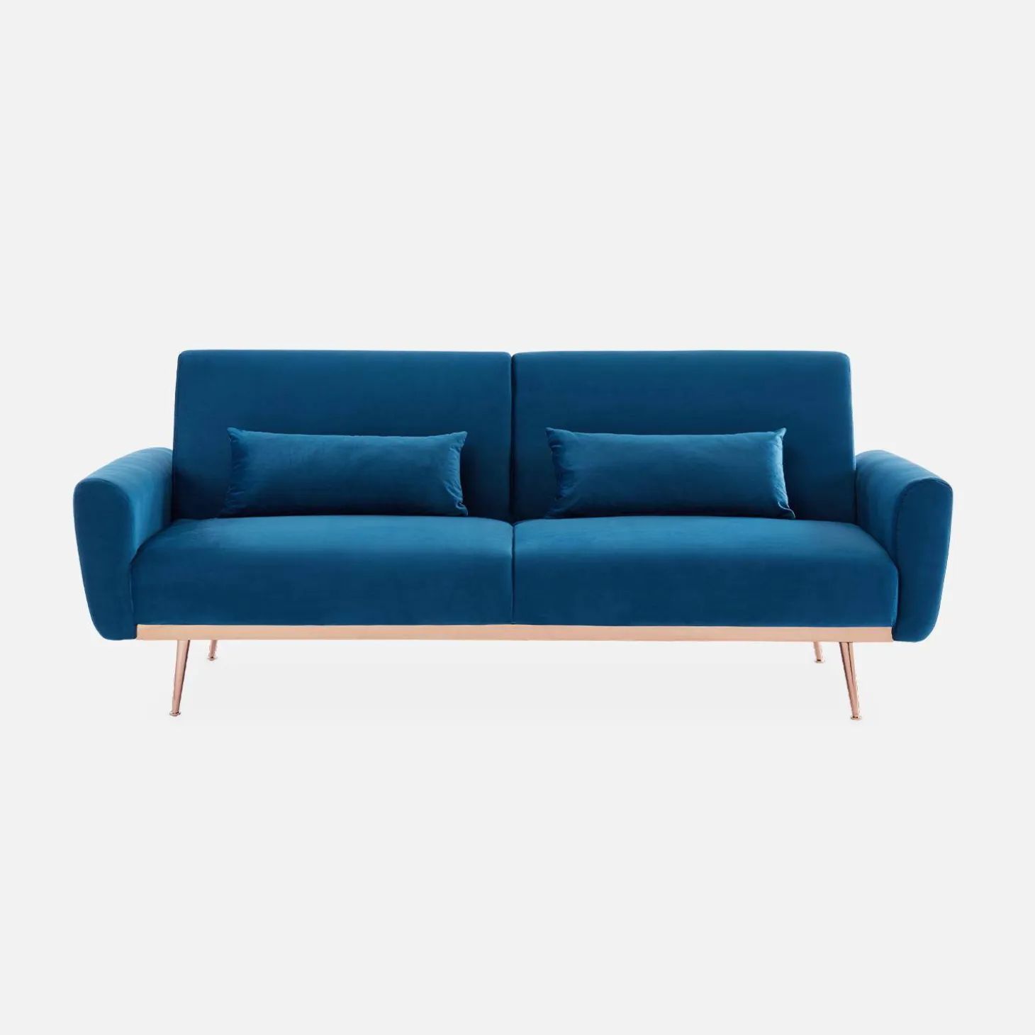 Sofá cama de terciopelo, 3 plazas