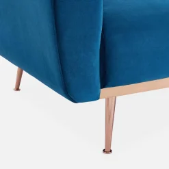 Sofá cama de terciopelo, 3 plazas