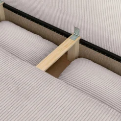 Sofá cama de terciopelo de pana, 3 plazas