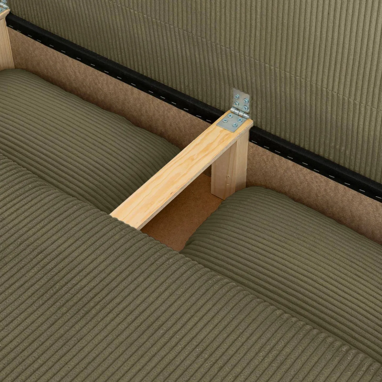 Sofá cama de terciopelo de pana, 3 plazas