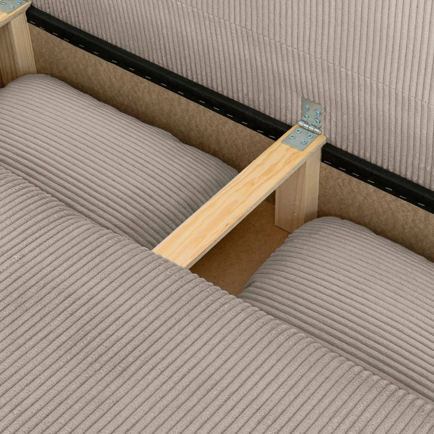 Sofá cama de terciopelo de pana, 3 plazas