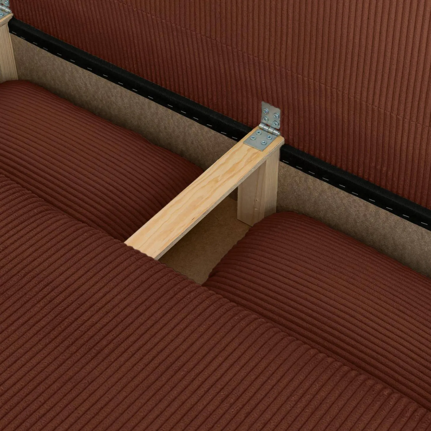 Sofá cama de terciopelo de pana, 3 plazas
