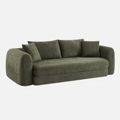 Sofá cama en borreguito texturizado, 3 plazas