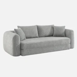 Sofá cama en borreguito texturizado, 3 plazas