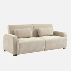 Sofá cama en tejido tela lisa de 3 plazas
