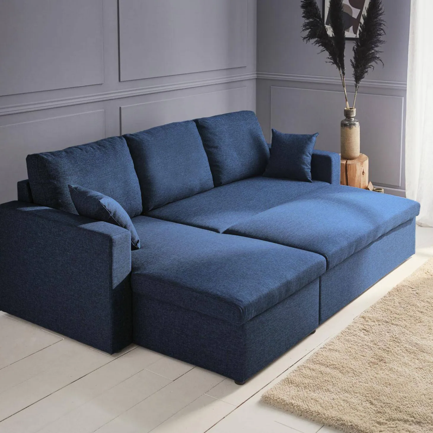 Sofá cama esquinero, 3 plazas