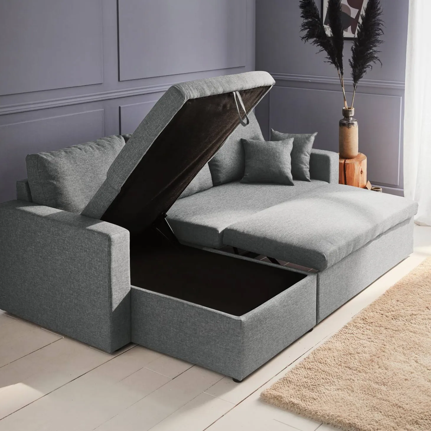 Sofá cama esquinero, 3 plazas
