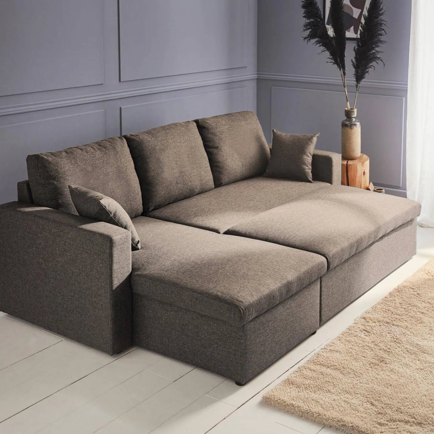Sofá cama esquinero, 3 plazas