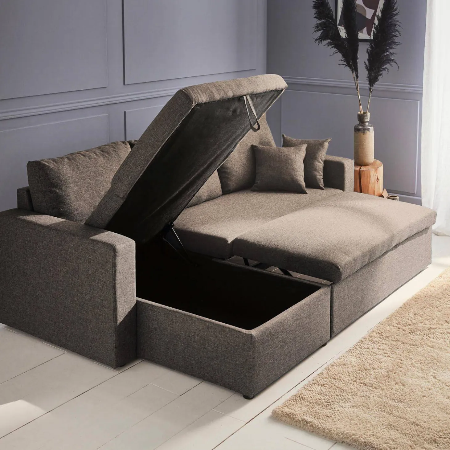 Sofá cama esquinero, 3 plazas