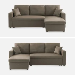 Sofá cama esquinero, 3 plazas