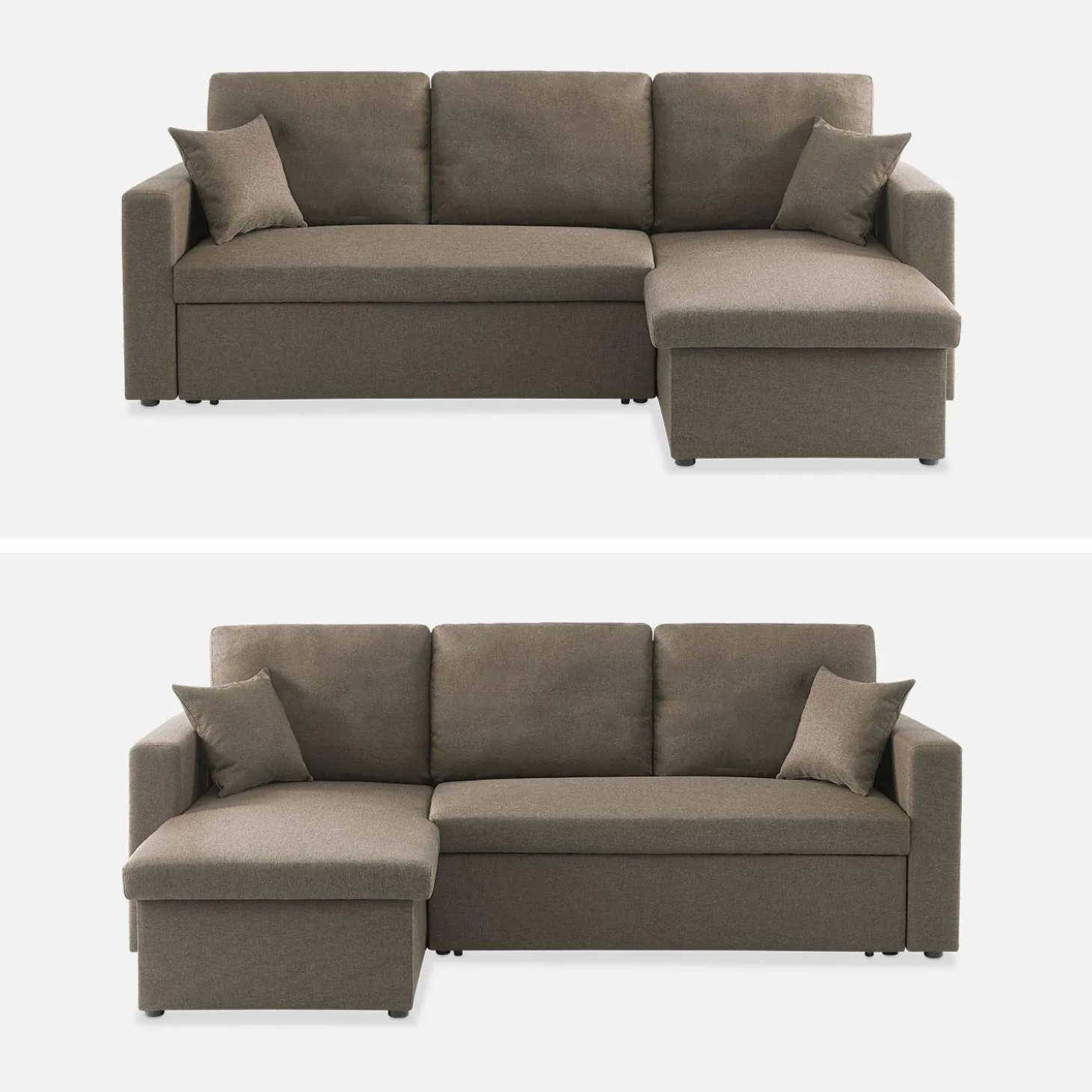 Sofá cama esquinero, 3 plazas