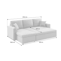 Sofá cama esquinero de 3 plazas