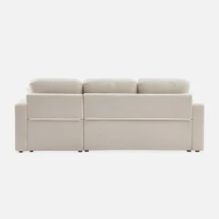 Sofá cama esquinero de borreguito, 3 plazas