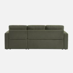 Sofá cama esquinero de borreguito, 3 plazas