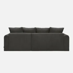 Sofá cama esquinero de pana fina, 3 plazas