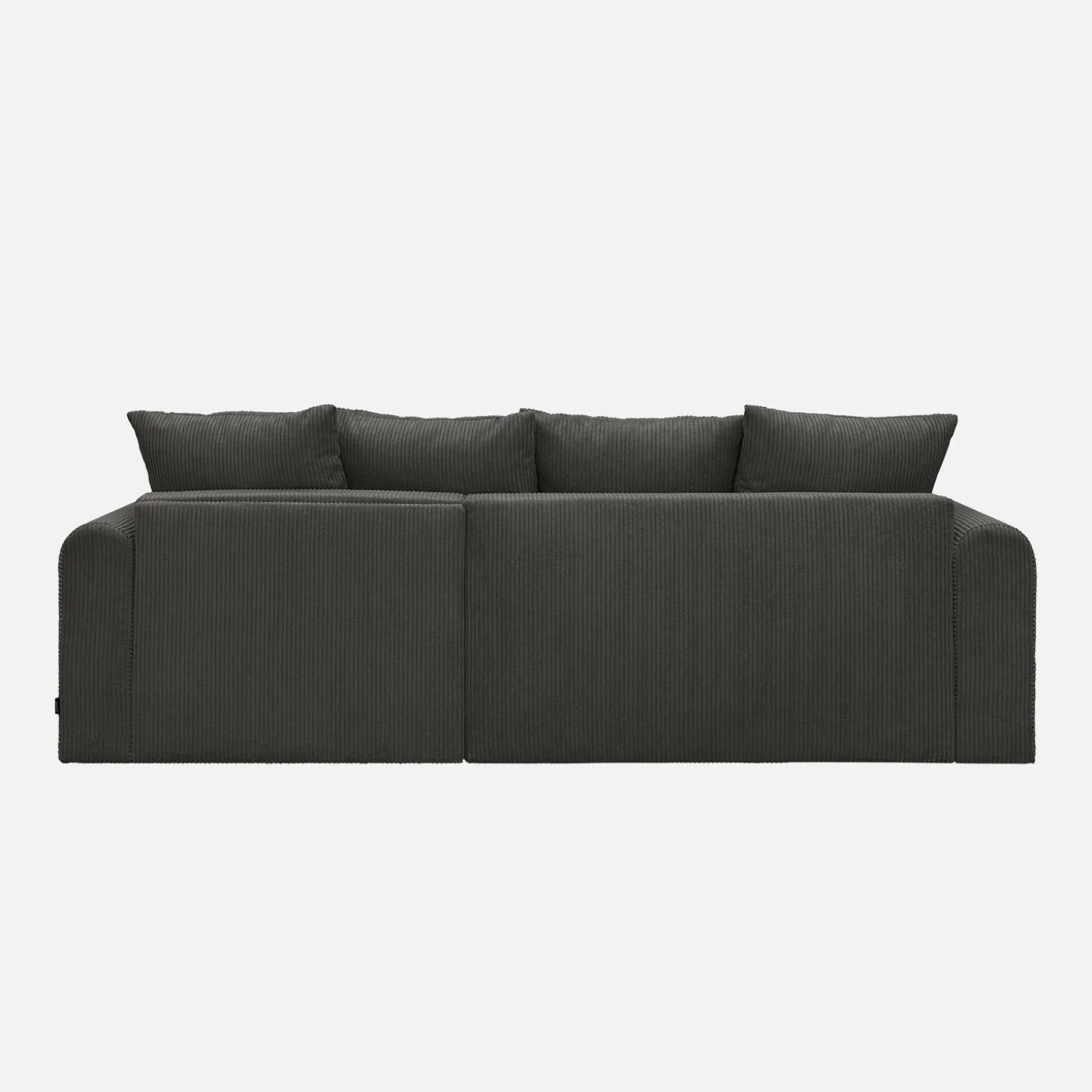 Sofá cama esquinero de pana fina, 3 plazas