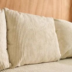 Sofá cama esquinero de pana fina, 3 plazas
