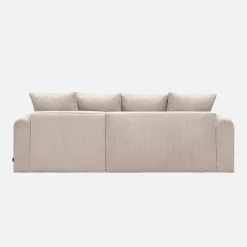 Sofá cama esquinero de pana fina, 3 plazas