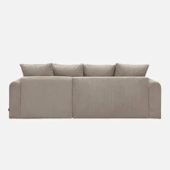Sofá cama esquinero de pana fina, 3 plazas