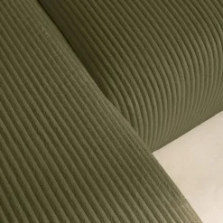 Sofá cama esquinero de pana fina, 3 plazas