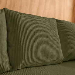 Sofá cama esquinero de pana fina, 3 plazas