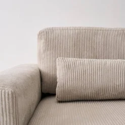 Sofá cama esquinero de pana fina, 5 plazas