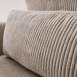 Sofá cama esquinero de pana fina, 5 plazas