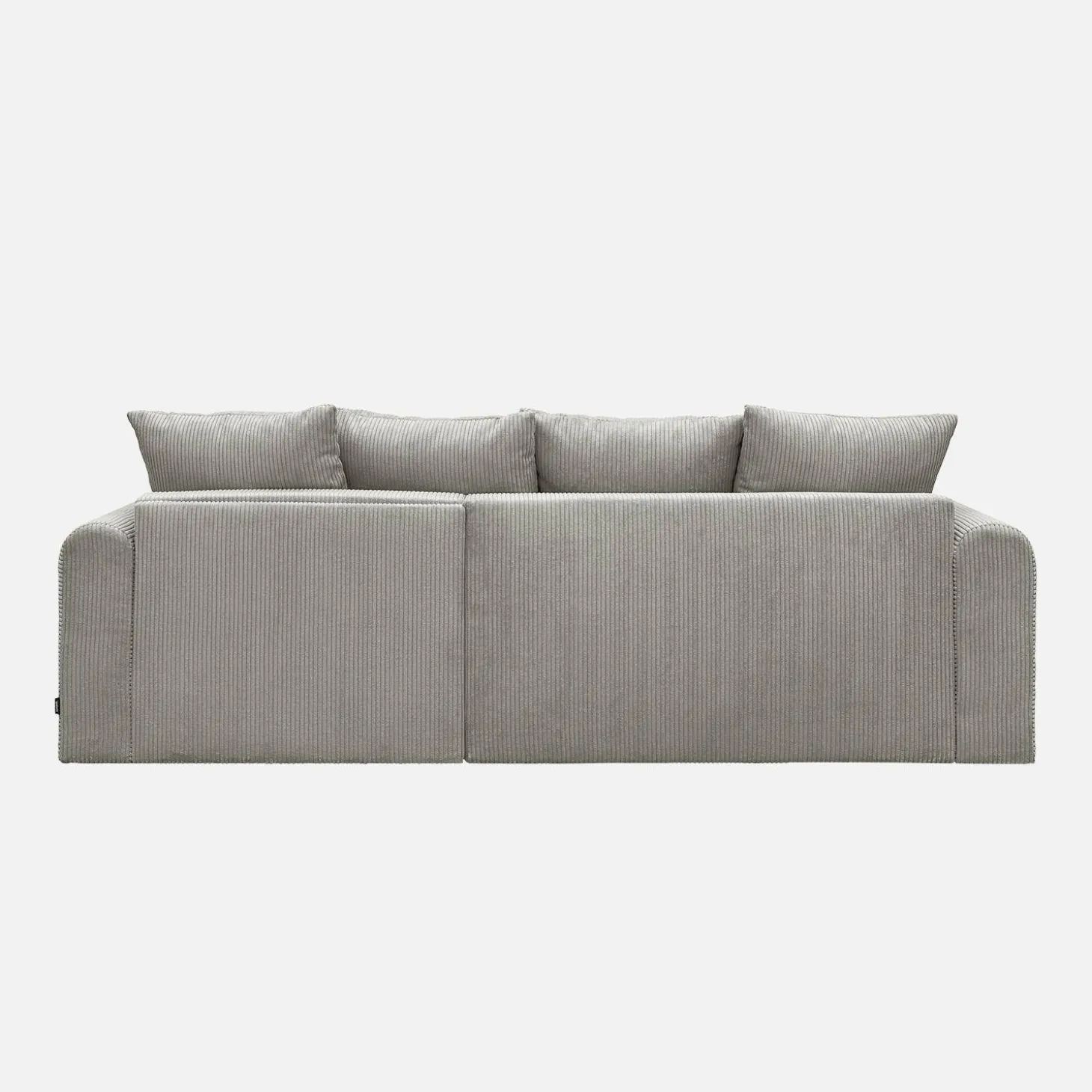 Sofá cama esquinero de pana fina, 3 plazas