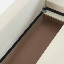 Sofá cama esquinero reversible de tela con arcón, 3 plazas