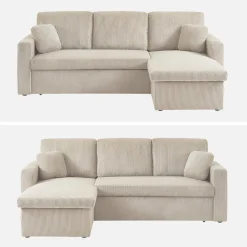 Sofá cama esquinero reversible, 3 plazas