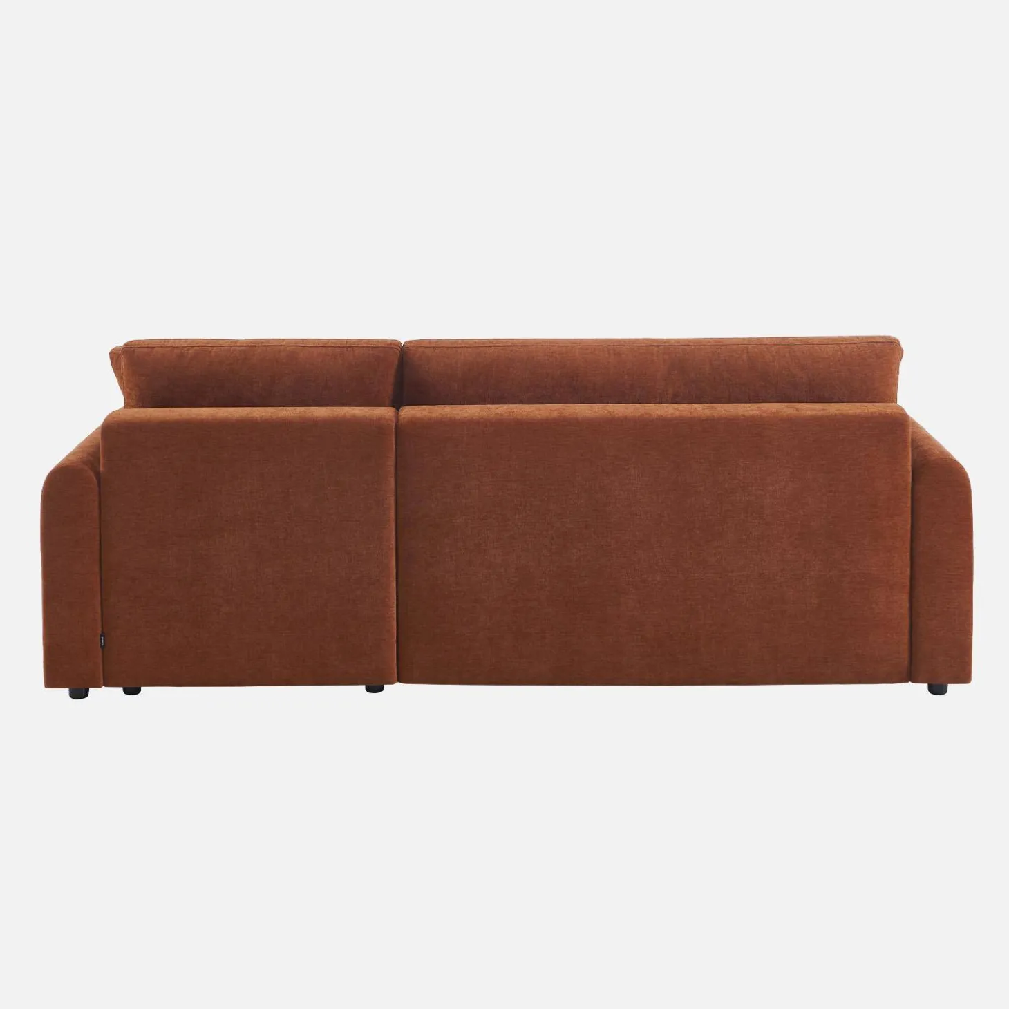 Sofá cama esquinero reversible de tela con arcón, 3 plazas