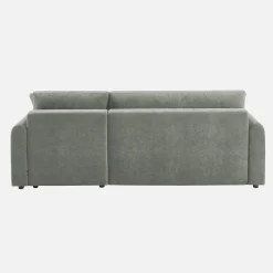 Sofá cama esquinero reversible de tela con arcón, 3 plazas