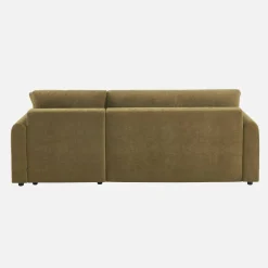 Sofá cama esquinero reversible de tela con arcón, 3 plazas
