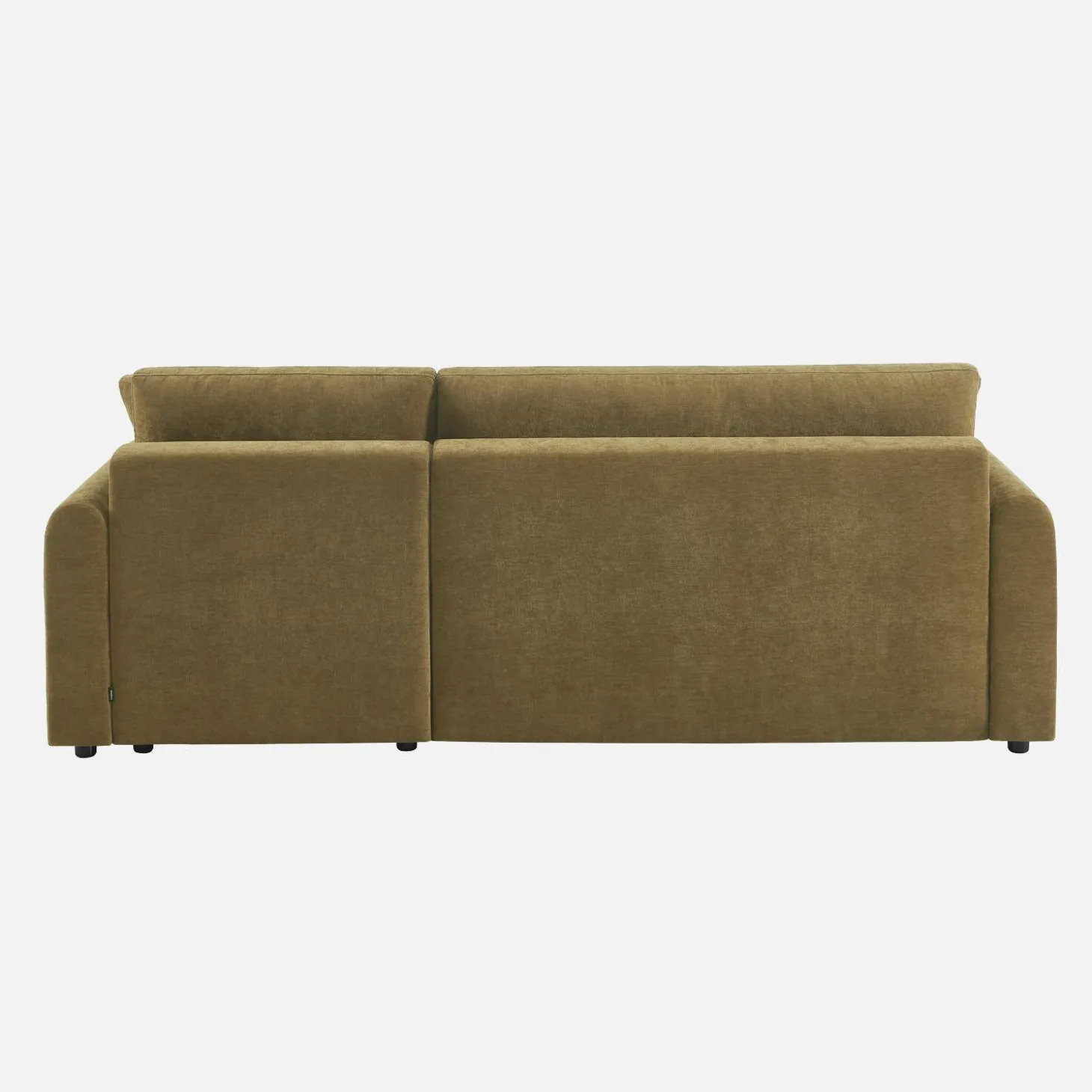 Sofá cama esquinero reversible de tela con arcón, 3 plazas