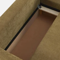 Sofá cama esquinero reversible de tela con arcón, 3 plazas