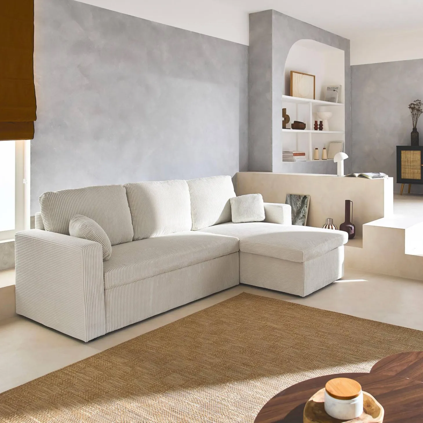 Sofá cama esquinero reversible, 3 plazas