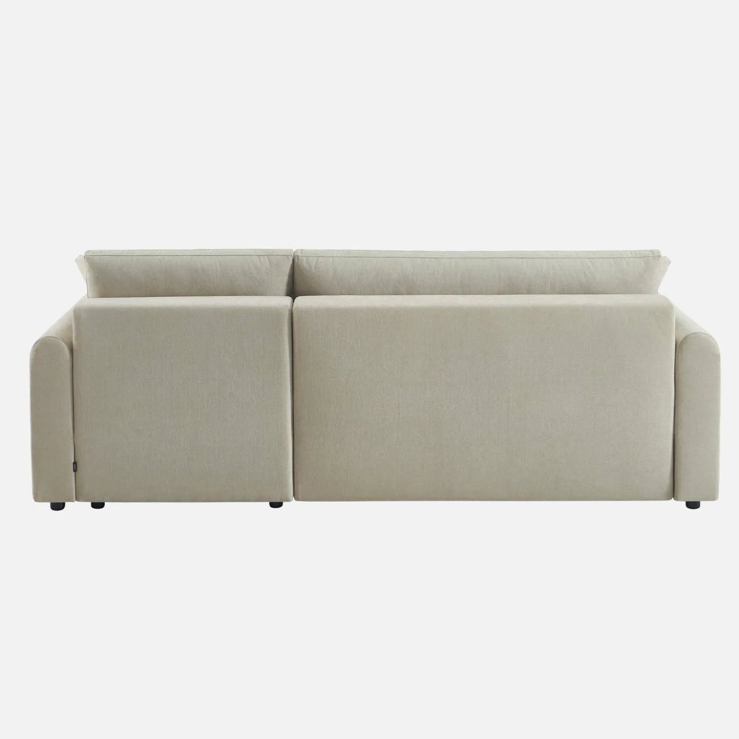 Sofá cama esquinero reversible de tela con arcón, 3 plazas